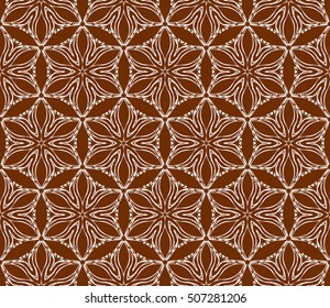 seamless floral geometric patterns. brown color. Texture for holiday cards, Valentines day, wedding invitations, design wallpaper, pattern fills, web page, banner, flyer. Vector illustration.