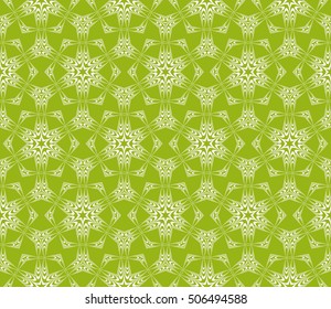 seamless floral geometric patterns. olive color. Texture for holiday cards, Valentines day, wedding invitations, design wallpaper, pattern fills, web page, banner, flyer. Vector illustration.