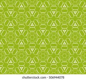 seamless floral geometric patterns. olive color. Texture for holiday cards, Valentines day, wedding invitations, design wallpaper, pattern fills, web page, banner, flyer. Vector illustration.