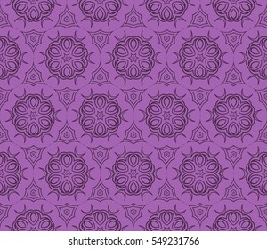 seamless floral geometric patterns. purple color. Texture for holiday cards, Valentines day, wedding invitations, design wallpaper, pattern fills, web page, banner, flyer. Vector illustration.