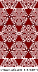 seamless floral geometric patterns. red color. Texture for holiday cards, Valentines day, wedding invitations, design wallpaper, web page, banner, flyer. Vector illustration