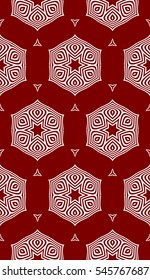 seamless floral geometric patterns. red color. Texture for holiday cards, Valentines day, wedding invitations, design wallpaper, web page, banner, flyer. Vector illustration