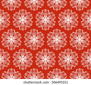 seamless floral geometric patterns. Rose color. Texture for holiday cards, Valentines day, wedding invitations, design wallpaper, pattern fills, web page, banner, flyer. Vector illustration.