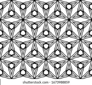 seamless floral geometric patterns. Vector illustration.