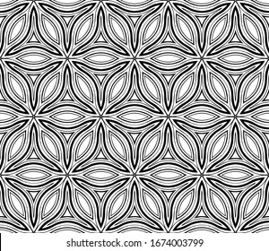 seamless floral geometric patterns.  Vector illustration.