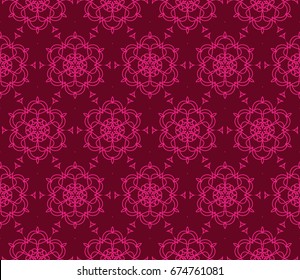 seamless floral geometric patterns.Texture for holiday cards, Valentines day, wedding invitations, design wallpaper, pattern fills, web page, banner, flyer. Vector illustration.