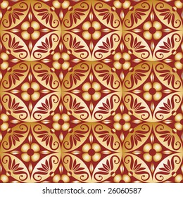 Seamless floral geometric wallpaper