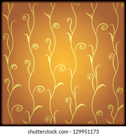 seamless floral golden pattern. eps10