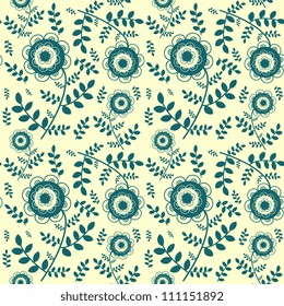 Seamless floral graphic pattern