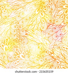 Seamless floral grunge orange gradient pattern. Eps10