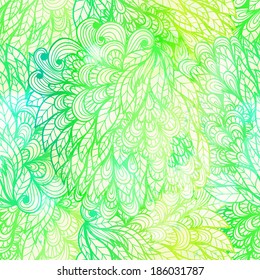 Seamless floral grunge  yellow and green gradient pattern. Eps10