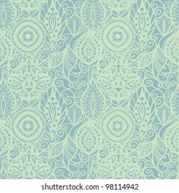 seamless floral hand drawn pattern