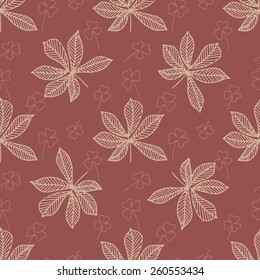 Seamless floral hand drawn vector pattern