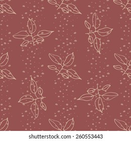 Seamless floral hand drawn vector pattern
