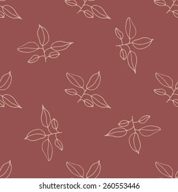 Seamless floral hand drawn vector pattern