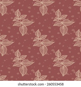 Seamless floral hand drawn vector pattern