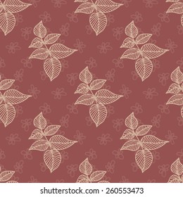 Seamless floral hand drawn vector pattern