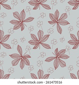 Seamless floral hand drawn vector pattern