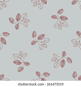 Seamless floral hand drawn vector pattern