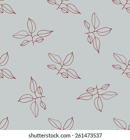 Seamless floral hand drawn vector pattern