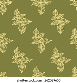 Seamless floral hand drawn vector pattern