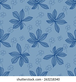 Seamless floral hand drawn vector pattern