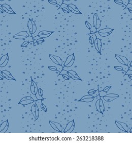 Seamless floral hand drawn vector pattern