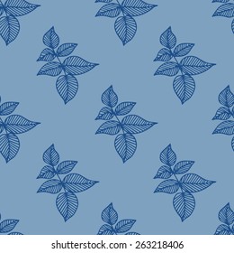 Seamless floral hand drawn vector pattern