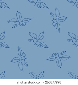 Seamless floral hand drawn vector pattern