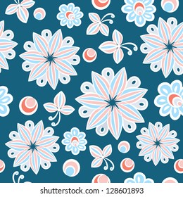 Seamless floral hand-drawn background