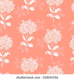 Seamless floral hydrangea background