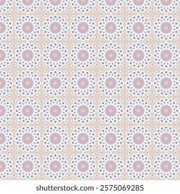 Seamless floral Islamic pattern on cream background