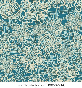 Seamless floral lace pattern.