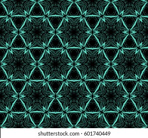 seamless floral lace pattern with hand drawn texture. Ornament for interior design, greeting cards, birthday or wedding invitations, fabric print. Ethnic background in arabian style.