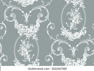 seamless floral lace pattern, vector illustration