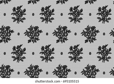 seamless floral lace pattern, vector illustration