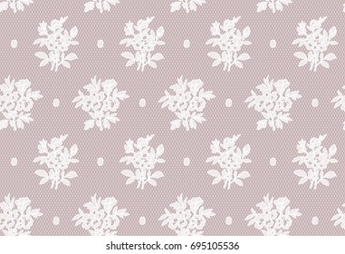 seamless floral lace pattern, vector illustration