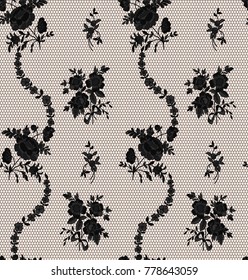seamless floral lace pattern, vector illustration