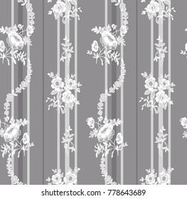 seamless floral lace pattern, vector illustration