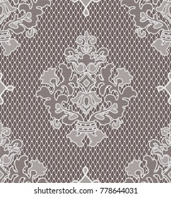 seamless floral lace pattern, vector illustration