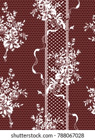 seamless floral lace pattern, vector illustration