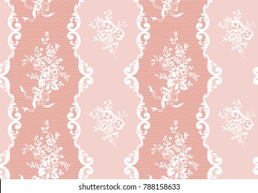 seamless floral lace pattern, vector illustration