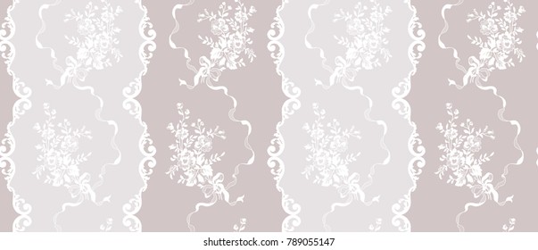 seamless floral lace pattern, vector illustration