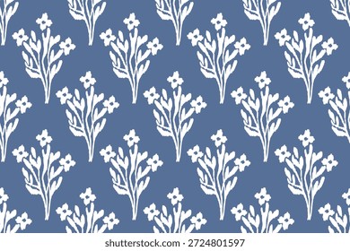 Diseño de patrón floral y de hojas sin costuras para tela, algodón, Fondo de pantalla, satén Todos los tipos de impresión textil y de fondo