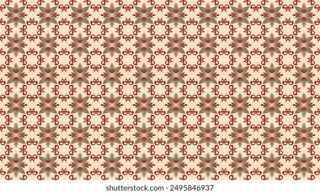Seamless floral and leaf pattern. For textiles, backgrounds, wallpapers, clothes, wraps, batik, fabric, pillows.
