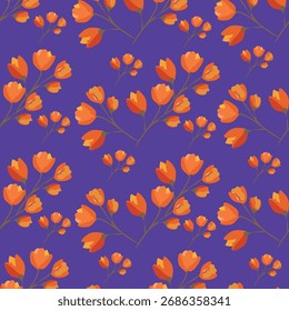Diseño de patrón geométrico de hojas florales sin costuras .