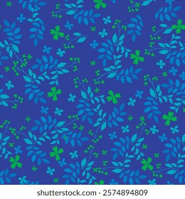 seamless floral leaves pattern desgn .