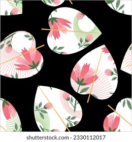 Seamless floral leaves pattern. Vector Illustration