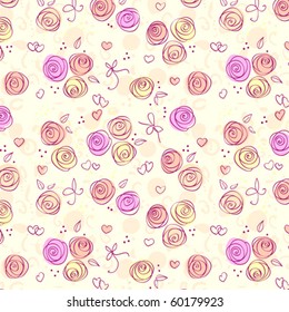 Seamless floral light vector background
