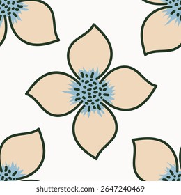 Seamless floral lily pattern design. Exotic lilium flower print